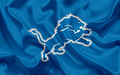 Detroit Lions, American football, logo, emblem, NFL, National Football League, Detroit, National Football Conference