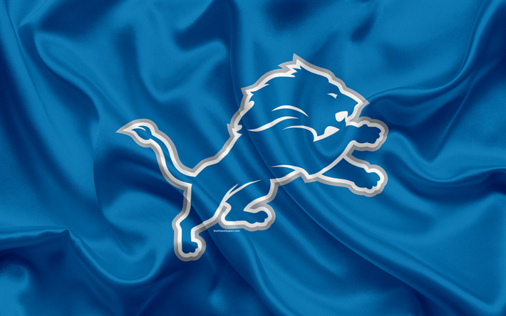 O Detroit Lions, Futebol americano, logo, emblema, NFL, A Liga Nacional De Futebol, Detroit, Nacional De Futebol De Confer&#234;ncia