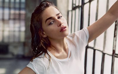 Emilia Clarke, 4k, British actress, 2017, portrait, beautiful woman, photo shoot, fashion model