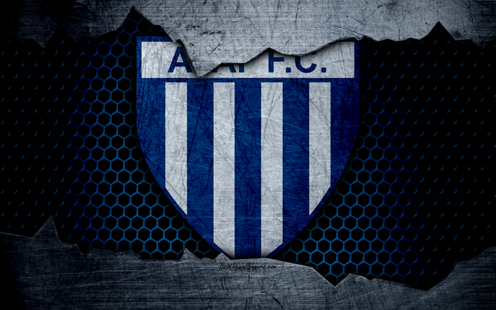 Avai, 4k, de la Serie a, el logotipo, el grunge, el Brasil, el f&#250;tbol, club de f&#250;tbol, de metal textura, el arte, la Avai FC