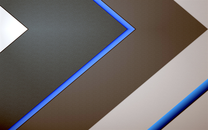 design de material, android, geom&#233;trica de fundo, cinza abstra&#231;&#227;o, azul linhas
