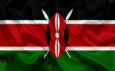 Kenyan flag, Africa, Kenya, national symbols, flag of Kenya