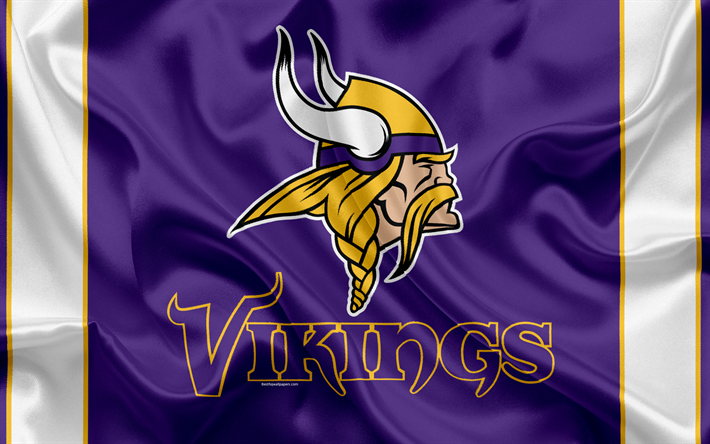 Vikings du Minnesota, le football Am&#233;ricain, le logo, l&#39;embl&#232;me, la NFL, la Ligue Nationale de Football, Minnesota, &#233;tats-unis, la National Football Conference