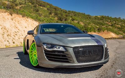 Audi R8 V10, 2017 cars, tuning, Vossen Wheels, sportcars, VPS-305T, Audi