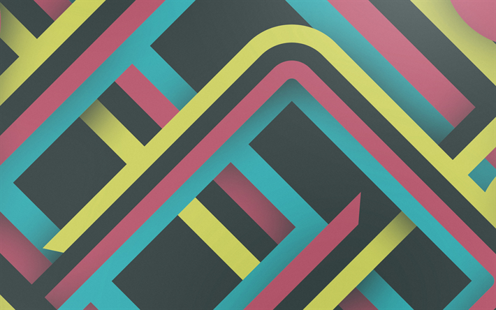 material design, colorful lines, android, lollipop, geometric shapes, creative, strips, geometry, colorful background
