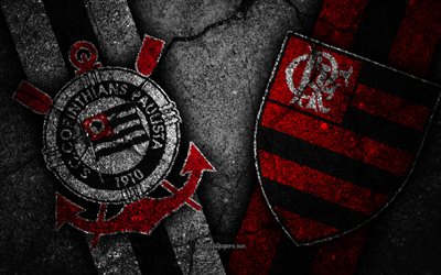 Corinzi vs Flamengo, Rotondo 28, della Serie A, il Brasile, il calcio, il Corinthians FC, Flamengo FC, calcio brasiliano, calcio club