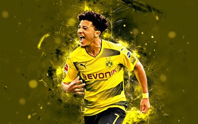 Jadon Sancho, englanti jalkapalloilijoita, Borussia Dortmund FC, jalkapallo, Sancho, BVB, Bundesliiga, neon valot