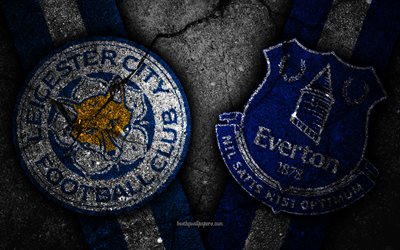 Leicester City vs Everton, Rotondo 8, Premier League, in Inghilterra, il calcio, il Leicester City FC, Everton FC, calcio, club di calcio inglese