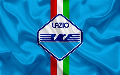 new Lazio logo, football club, Lazio, Italy, 4k, Serie A, Italian flag, football, new emblem