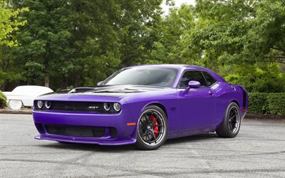 Dodge Challenger, American sports car, purple Challenger, Forgeline Wheels, VX3C-SL, tuning, American cars, Dodge
