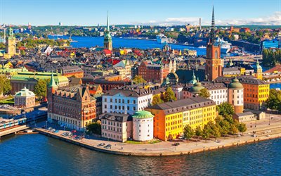 Stockholm, 4k, Sweden, old city, capital of Sweden, Europe