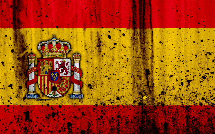 Descargar fondos de pantalla La bandera española, 4k, el grunge, la bandera  de España, de Europa, de España, simbología nacional, el escudo de armas de  España, el escudo de armas libre. Imágenes