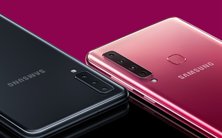 Samsung Galaxy A9, 2018, smartphones, close-up, Samsung