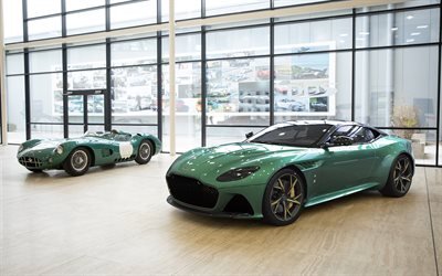 2019, Aston Martin DBS 59, evoluzione, verde, supercar, auto di lusso, nuovo verde DBS 59, retr&#242; DBS, le auto Inglesi, Aston Martin