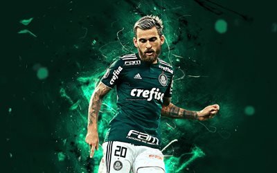 Lucas Lima, macth, brazilian footballers, Palmeiras FC, soccer, Lima, Brazilian Serie A, football, neon lights, SE  Palmeiras, Brazil