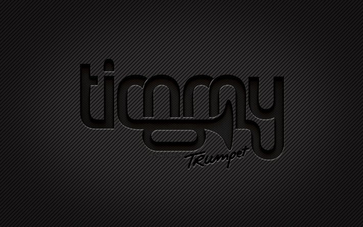 Timmy Trumpet Carbon logo, 4 ك, تيموثي جود سميث, فن الجرونج, خلفية الكربون, إبْداعِيّ ; مُبْتَدِع ; مُبْتَكِر ; مُبْدِع, شعار تيمي البوق الأسود, دي جي الاسترالية, شعار Timmy Trumpet, تيمي البوق