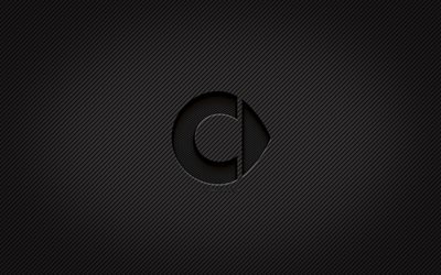 Logo carbone intelligent, 4k, art grunge, fond carbone, cr&#233;atif, logo noir Smart, marques de voitures, logo Smart, Smart