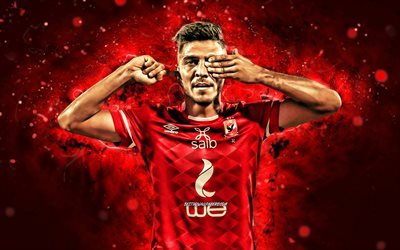 Mohamed Sherif, 4k, Al Ahly SC, egyptiska fotbollsspelare, fotboll, egyptisk fotbollsklubb, The Red Devils, Al Ahly FC, Egyptian Premier League, Mohamed Sherif 4K, Mohamed Sherif Al Ahly