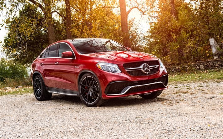 Mercedes GLE63S AMG, 2016 Mercedes GLE Class, red GLE, Coupe