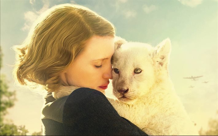 The Zookeepers Wife, 2017, new movies, Jessica Chastain, white tiger