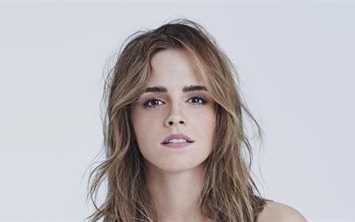 Emma Watson, retrato, atriz, menina bonita, A atriz norte-americana, 4k