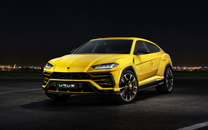 Lamborghini Urus, 2019, 641HP, keltainen urheilu MAASTOAUTO, uusia autoja, keltainen Urus, Italian autot, Lamborghini