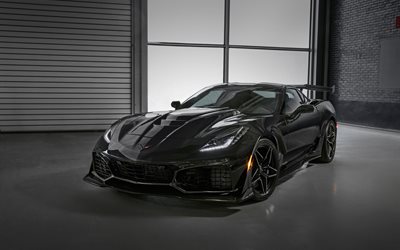 4k, Chevrolet Corvette ZR1, hypercars, 2019 coches, nuevo Corvette, supercars, Chevrolet