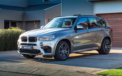 BMW X5M, tuning, F85, 2017 automobili, BMW, auto tedesche, argento x5