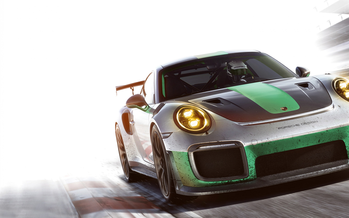 Porsche 911 GT2 RS, Yarış Pisti, sportcars, 2018 araba, yeni 911, Porsche