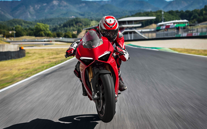Ducati Panigale V4, 2018, motocicleta esportiva, pista de corridas, sportbike, Ducati