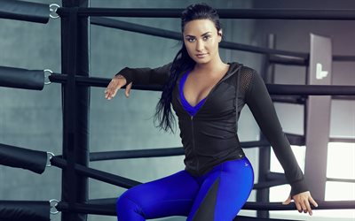 4k, Demi Lovato, 2017, movie stars, fitness, american actress, Hollywood