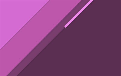 材料設計, 4k, 創造, ライン, 紫色の背景