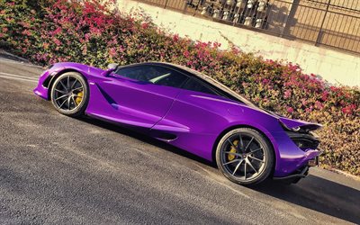 McLaren 720S, hypercars, 2017 voitures, violet 720S, supercars, McLaren