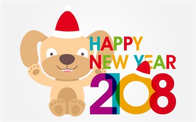 Anno nuovo, il cane, il 2018, anno Nuovo, concetti astratti cane