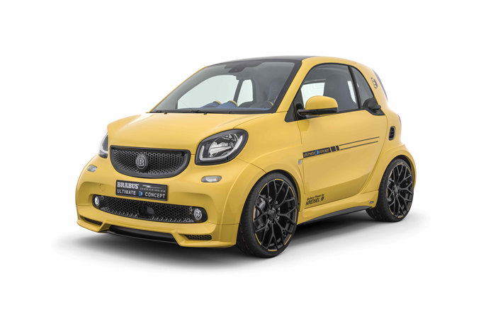 Brabus, tuning, Smart Fortwo, 4k, 2017 cars, compact cars, Smart