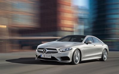 Mercedes-Benz CLS, 4k, 2018 les voitures, la route, la nouvelle CLS, Mercedes