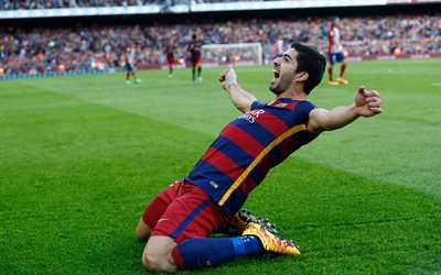 Luis Suarez, Barcelona FC, İspanya, 4k, Uruguaylı futbolcu, Katalonya, UEFA, Futbol Stadyumu