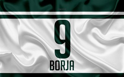 Miguel Borja, T-shirt, Palmeiras, 9th number, Eduardo Pereira Rodrigues, Serie A, Sao Paulo, Brazil, football, Sociedade Esportiva Palmeiras, colombian soccer player