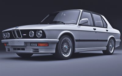 BMW M5, studio, E28, tuning, BMW 5-series, german cars, gray E28, BMW E28, BMW