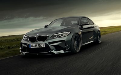AC Schnitzer, tuning, BMW M2, supercars, F87, 2019 cars, customized BMW M2, german cars, BMW F87, racing cars, BMW, HDR