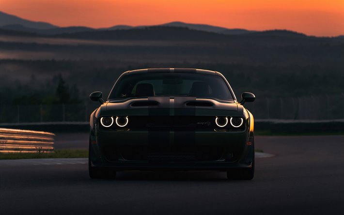 Dodge Charger SRT Hellcat, 4k, front view, 2019 cars, supercars, 2019 Dodge Charger, american cars, Dodge