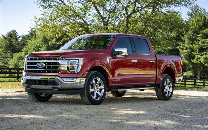 Ford F-150, 2021, s&#233;rie F, pick-up rouge, nouveau F-150 rouge, voitures am&#233;ricaines, Ford