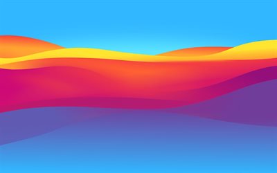 colorful 3D waves, blue wavy background, waves textures, background with waves, colorful backgrounds, wavy backgrounds