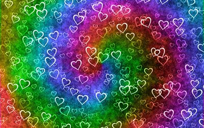 abstract hearts pattern, 4k, love concepts, abstract love background, hearts patterns