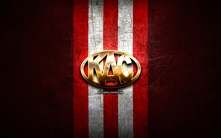 EC KAC, الشعار الذهبي, دوري الهوكي, خلفية معدنية حمراء, فريق الهوكي النمساوي, شعار EC KAC, الهوكي, كلاغنفورت أيشوكي