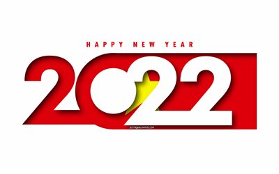 Happy New Year 2022 Vietnam, white background, Vietnam 2022, Vietnam 2022 New Year, 2022 concepts, Vietnam, Flag of Vietnam