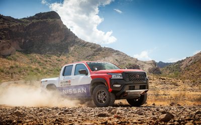 Nissan Frontier Pro-4X Crew Cab Rebelle Rally, 4k, desert, 2021 cars, offroad, rally cars, 2021 Nissan Frontier, japanese cars, Nissan