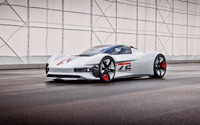 2021, Porsche Vision Gran Turismo, 4k, Front View, Exterior, Race Car, White Vision Gran Turismo, German Cars, Porsche