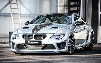 G-Power, tuning, BMW M6, E63, supercar, auto tedesche, bianco m6, BMW