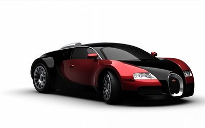 Bugatti Veyron, el modelo en 3d, hypercar, coche deportivo